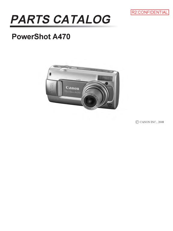 Canon A470 Parts Catalog