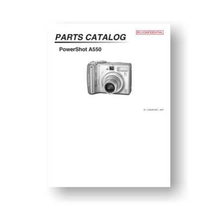15-page PDF 981 KB download for the Canon A550 Parts Catalog download for the Canon A550 Parts Catalog | Powershot Digital