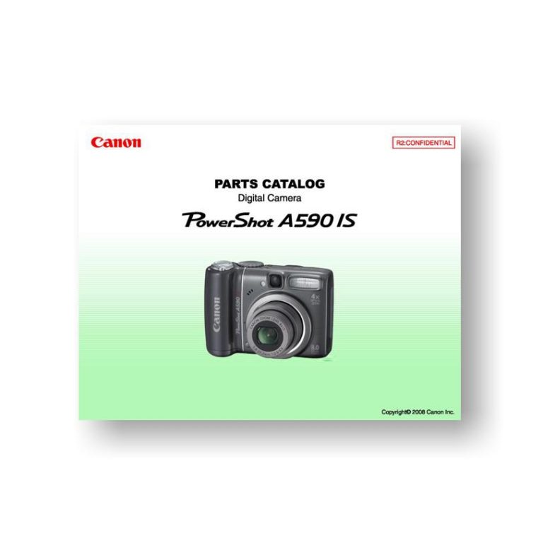 Canon A590IS Parts Catalog Powershot Digital USCamera Download