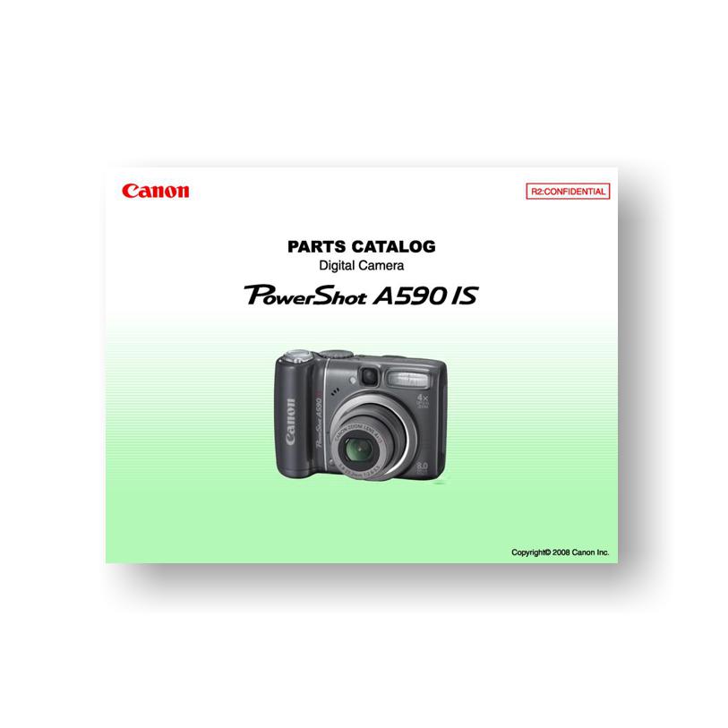 Canon A590IS Parts Catalog | Powershot Digital | USCamera Download