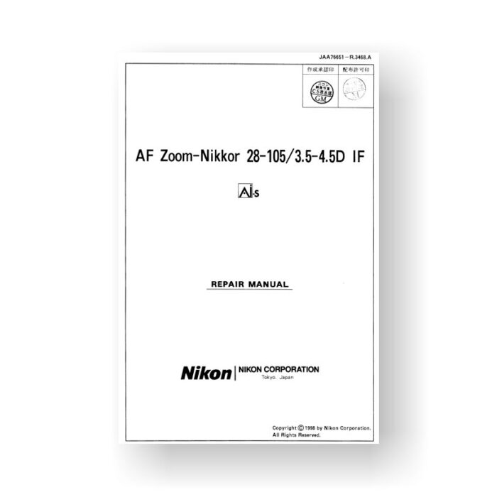 Nikon JAA76651 Repair Manual