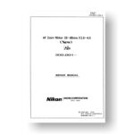 Nikon JAA73902 Repair Manual | AF 28-85 3.5-4.5 AIS
