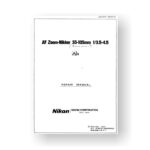 Nikon JAA73701 Repair Manual Parts List | AF 35-105 3.5-4.5 AIS
