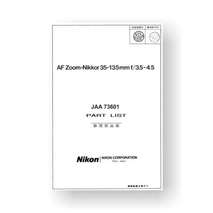 Nikon JAA73601 Parts List | AF 35-105 3.5-4.5
