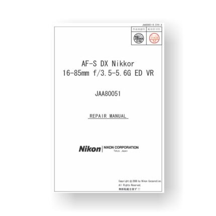 155-page PDF 8.13 MB download for the Nikon 80051 Repair Manual | AF-S DX 16-85 3.5-5.6 G ED VR