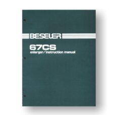 Beseler 67S-CS Enlarger Owners Manual Download
