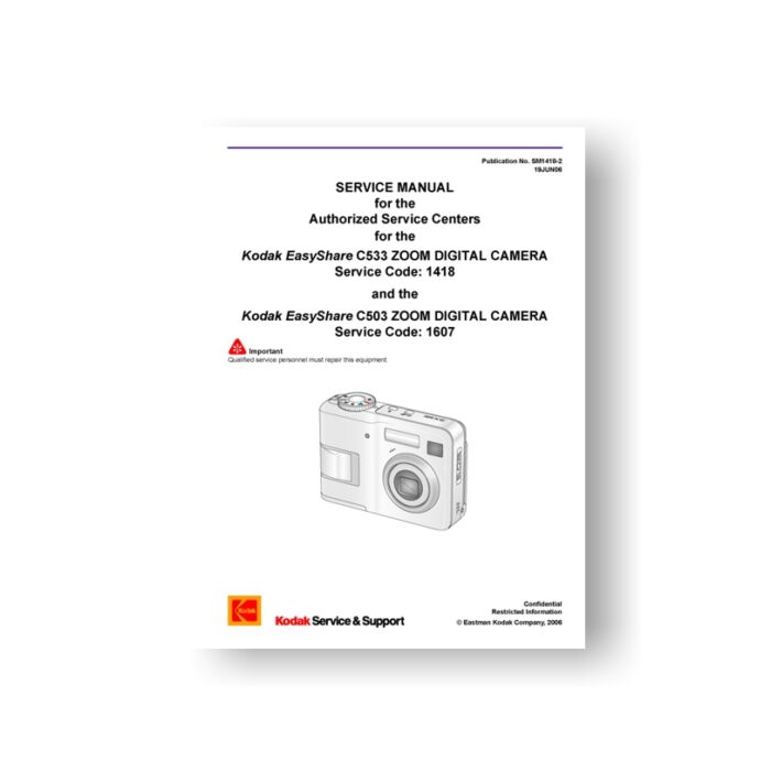 Kodak C503 C533 Service Manual Download Kodak Digital Cameras