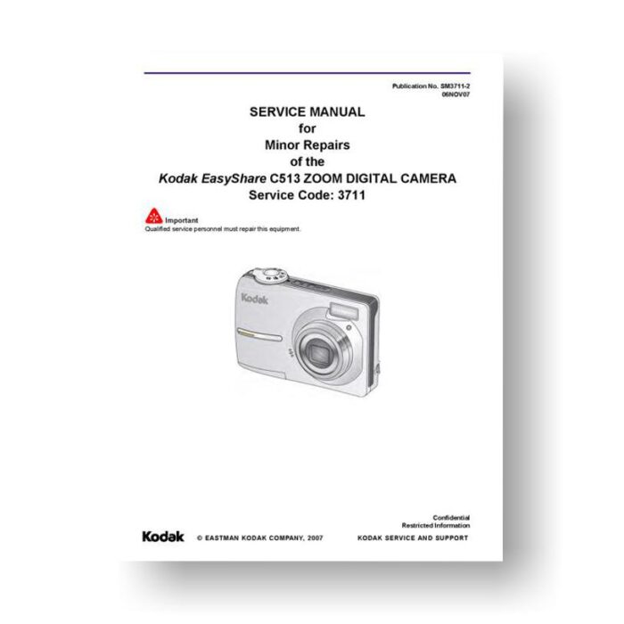 Kodak C513 Service Manual | Easyshare C513