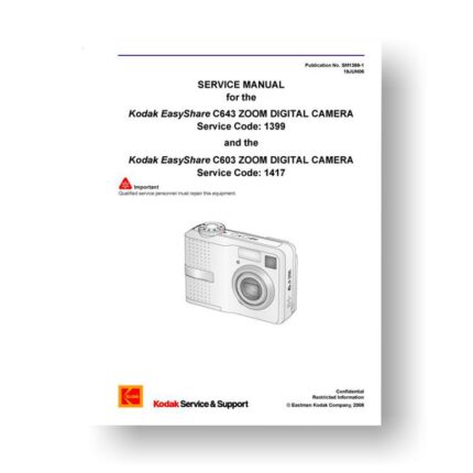 Kodak SM1399 Service Manual | Easyshare C603 | C643