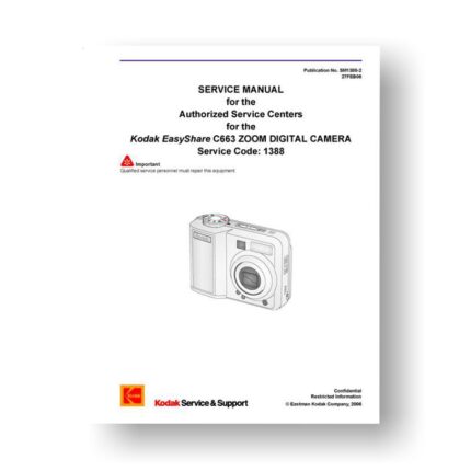 Kodak C663 Service Manual Parts List | Easyshare C663