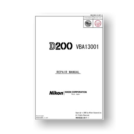 154-page PDF 12.4 MB download for the Nikon D200 Repair Manual | Digital Camera