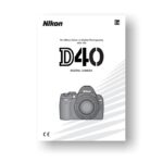 Nikon D40 Owners Manual Download