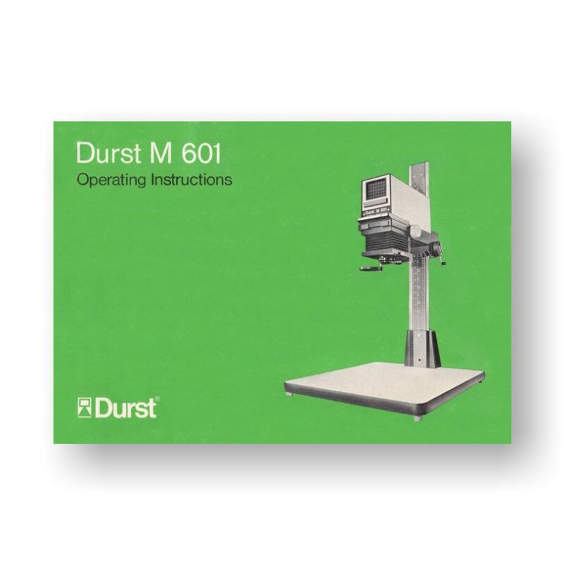 Durst M601 Owners Manual