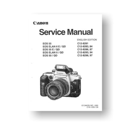 218-page PDF 6.18 MB download for the Canon CY8-1200-139 Service Manual Parts Catalog | EOS Elan II - QD | EOS Elan II E - QD | EOS 50 - QD | EOS 50 E - QD | EOS 55