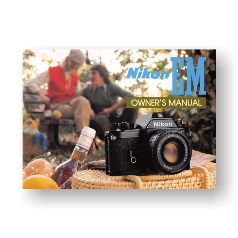 Nikon EM Owners Manual USCamera Nikon Manuals, Light Seals