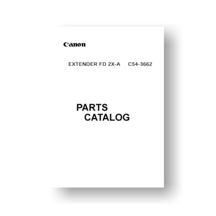 5-page PDF 69.7 KB download for the Canon C54-3662 Parts Catalog | EF 2x-A Extender