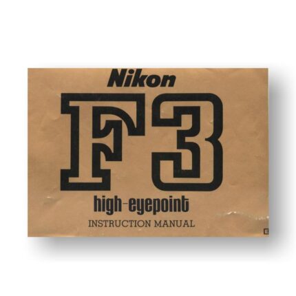 Nikon F3 HP Owners Manual Download