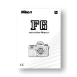 Nikon F6 Owners Manual Download