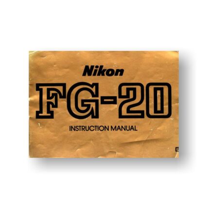 Nikon FG-20 Owners Manual Download