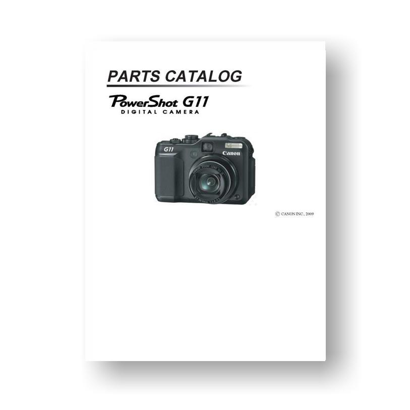 Canon G11 Parts Catalog | Powershot Digital | USCamera Canon Downloads