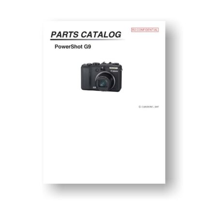 23-page PDF 1.23 MB download for the Canon G9 Parts Catalog | Powershot