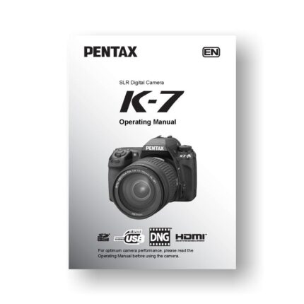Pentax K-7 Owners Manual Download