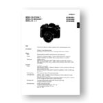 Minolta 2162 Service Manual Parts List | Maxxum 7
