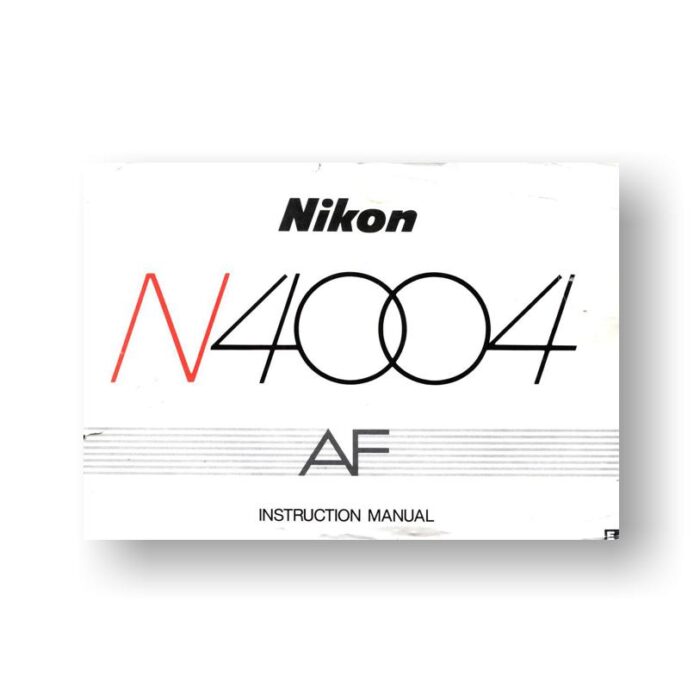 Nikon N4004 Owners Manual Download
