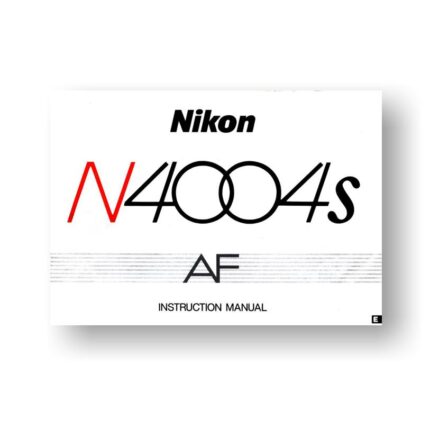 Nikon N4004s AF Owners Manual Download