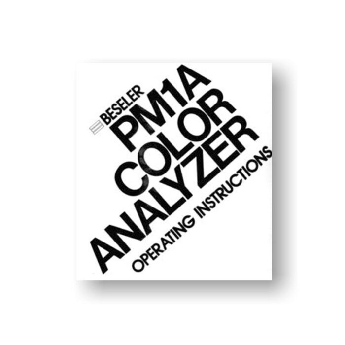 Beseler PM1A Color Analyzer Owners Manual Download