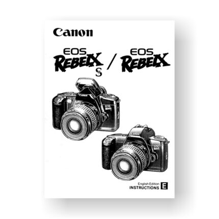 Canon Rebel X Rebel XS Owners Manual