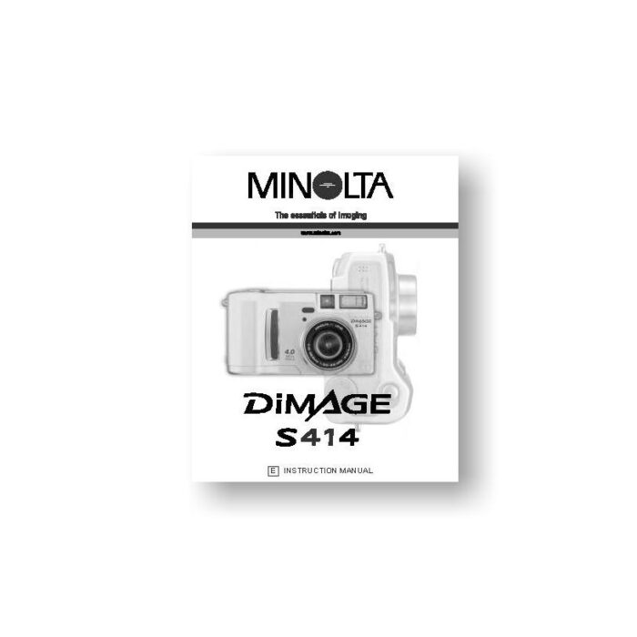 Minolta Dimage S414 Owners Manual Download