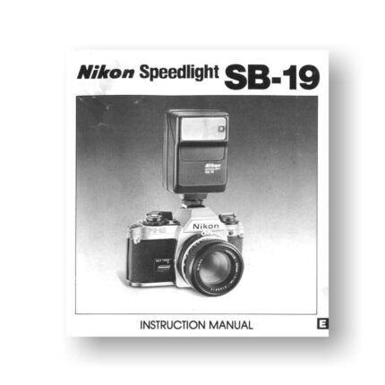 Nikon Speedlight SB-19 Flash Unit Owners Manual Download