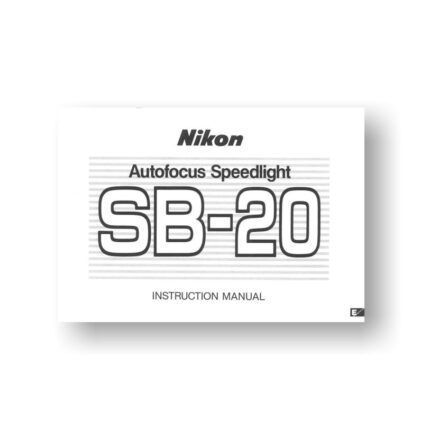 Nikon Speedlight SB-20 Flash Unit Owners Manual Download