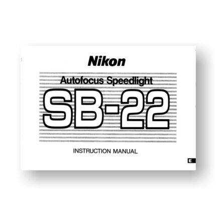 Nikon SB-22 Owners Manual | Speedlight Flash