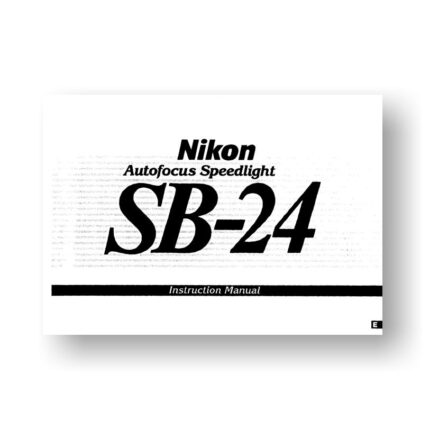 Nikon Speedlight SB-24 Flash Unit Owners Manual Download