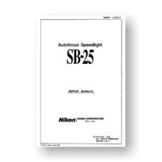 Nikon SB-25 Repair Manual Parts List