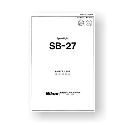Nikon SB-27 Parts List