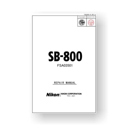 Nikon SB-800 Repair Manual