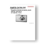 20-page PDF 1.53 MB download for the Canon SD1200IS Parts Catalog