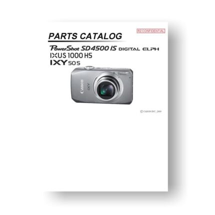 20-page PDF 1.53 MB download for the Canon SD4500 IS Parts Catalog | Powershot
