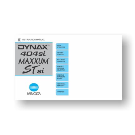 Minolta Maxxum STsi Owners Manual Download