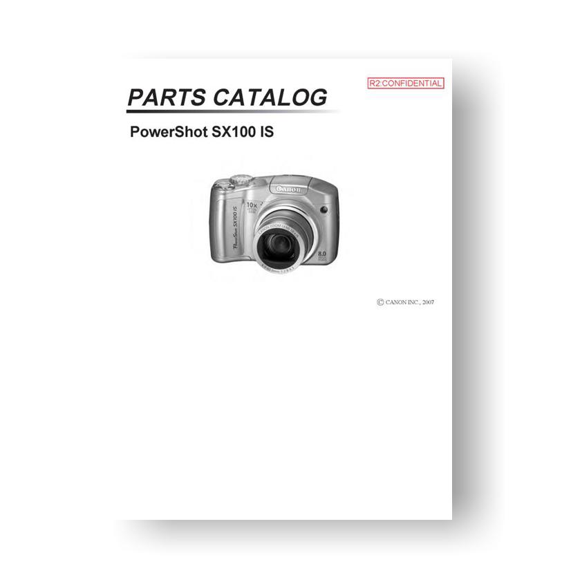 bellen menu Begrip Canon SX100 IS Parts Catalog | Powershot | USCamera Canon Downloads