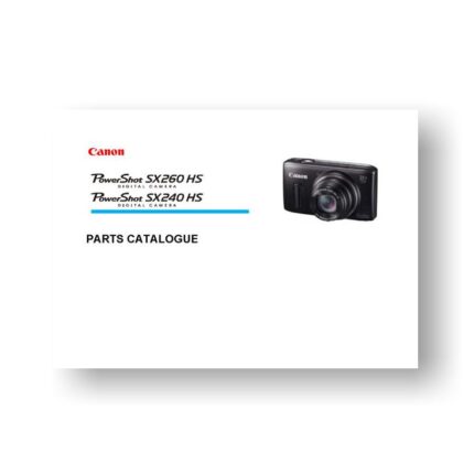 8-page PDF 4.09 MB download for the Canon SX240HS-SX260HS Parts Catalog | PowerShot