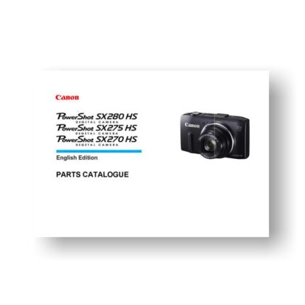 8-page PDF 5.36 MB download for the Canon SX270 HS Parts Catalog | SX275 HS | SX280 HS | PowerShot