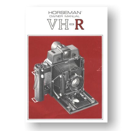 Horseman VH-R Owners Manual Download (VHR-OM