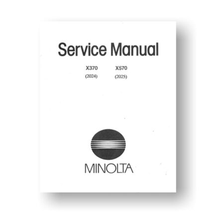 Minolta 2024-2025 Service Manual Parts List | X370 | X570