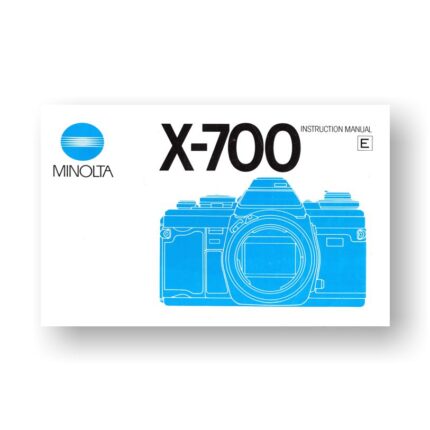 Minolta X-700 Owners Manual