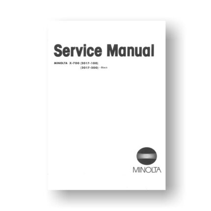 Minolta X700 Service Manual Parts List