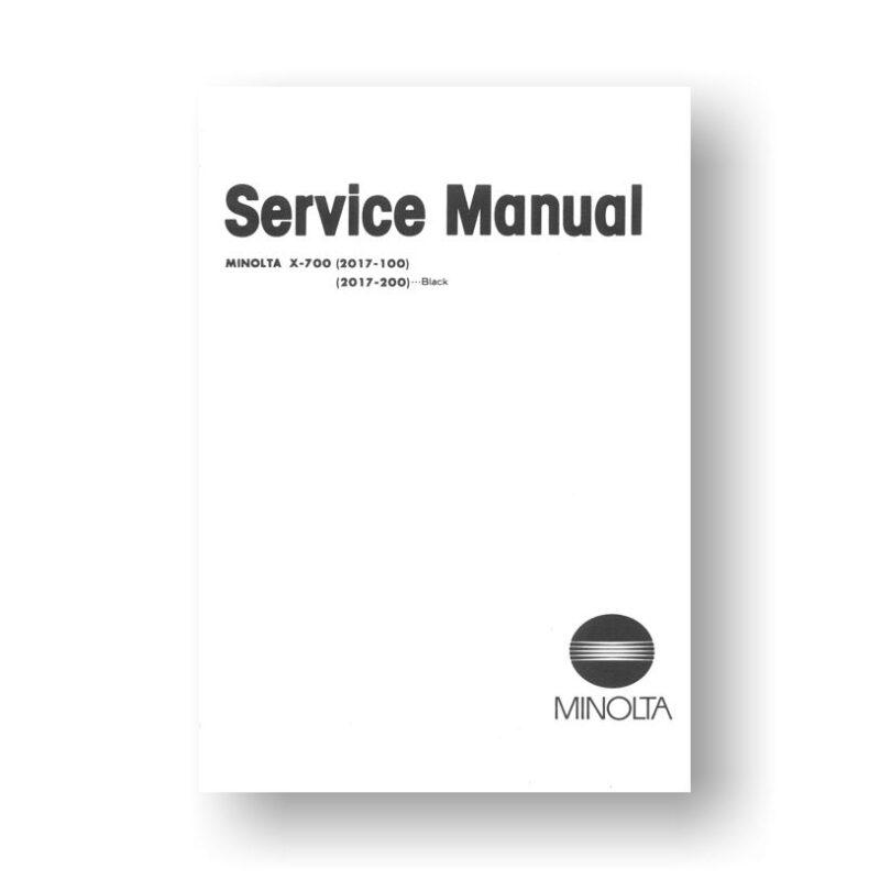 Minolta X700 Service Manual Parts List | Vintage Minolta Service